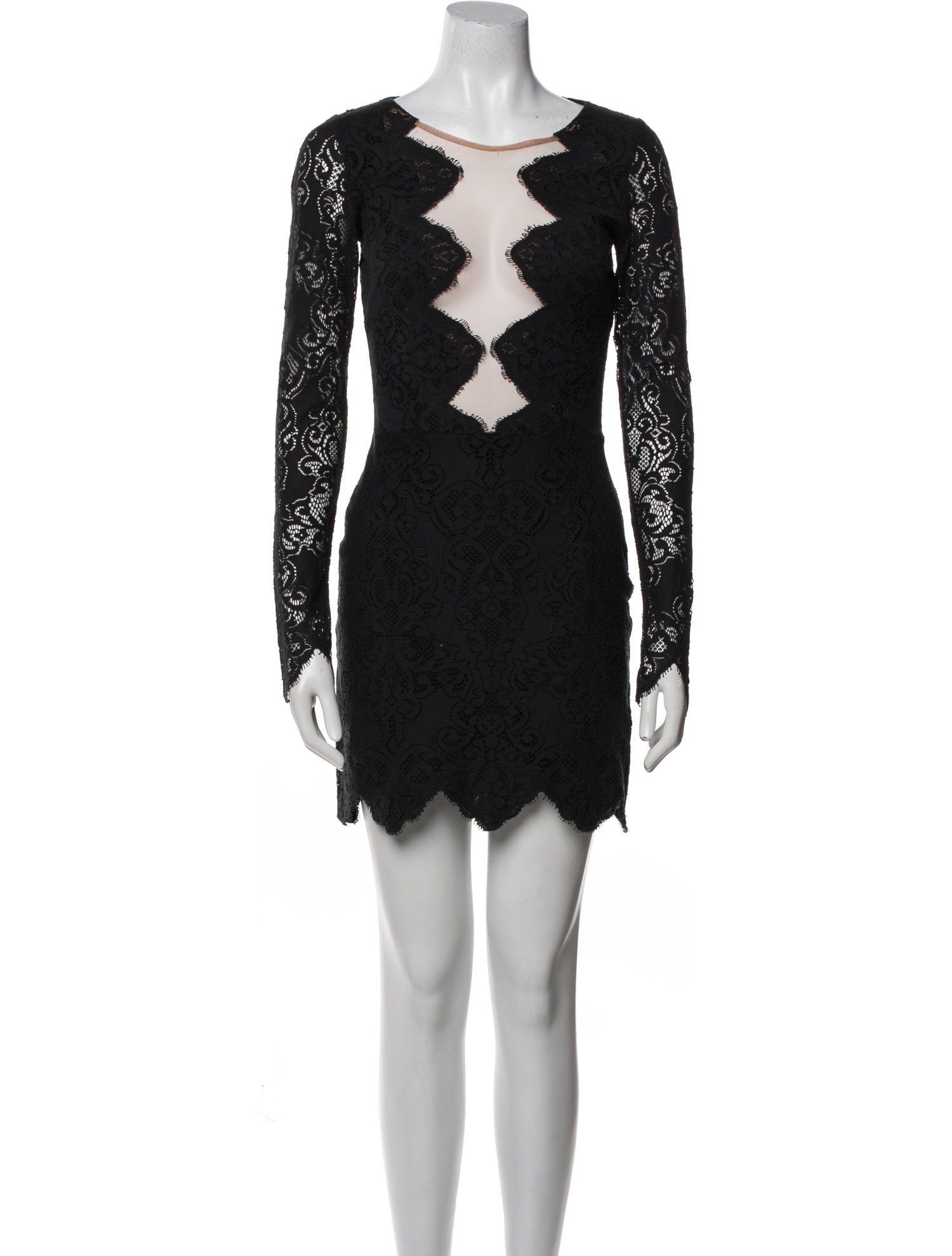 For Love & Lemons Lace Pattern Mini Dress