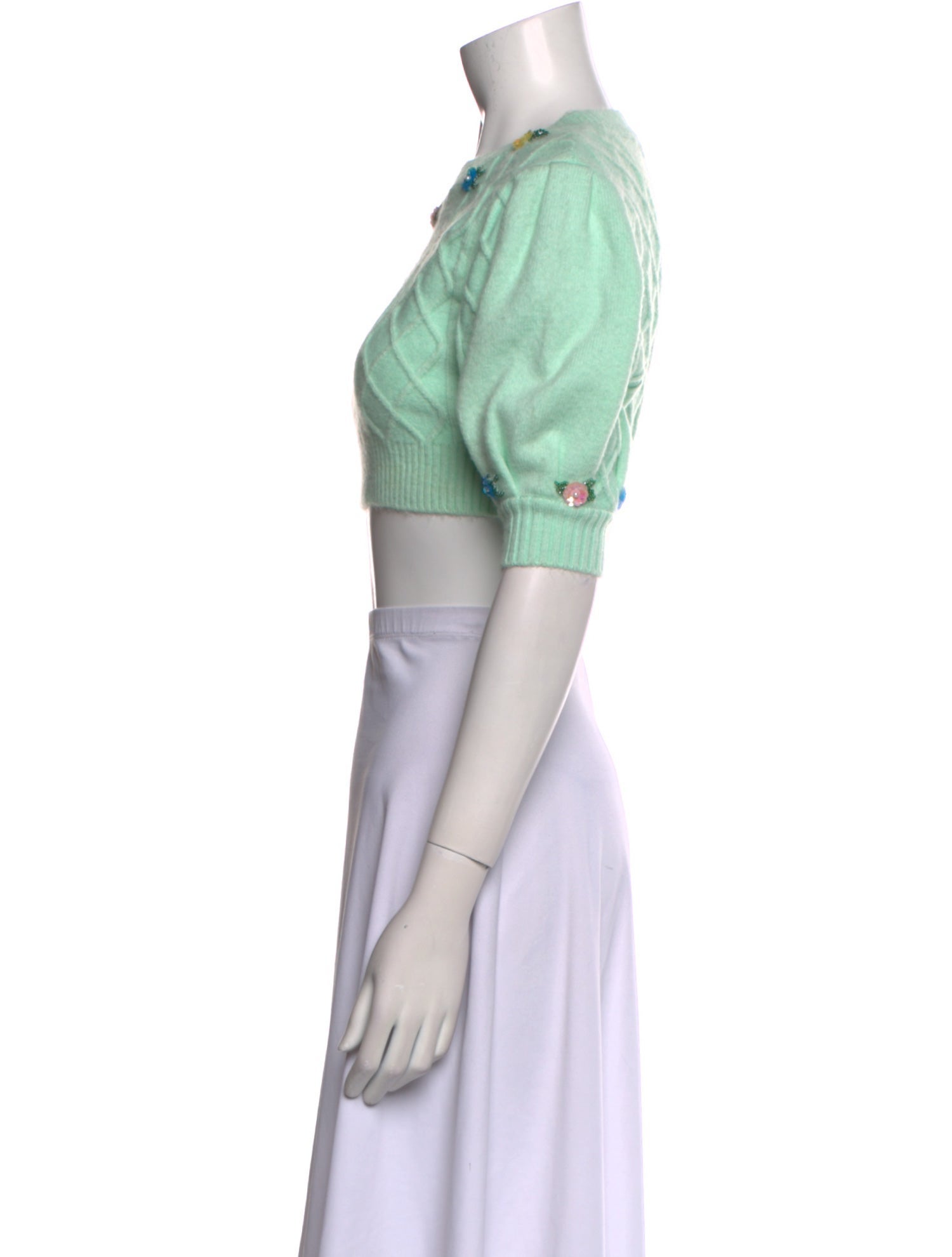 For Love & Lemons Graphic Print Scoop Neck Crop Top