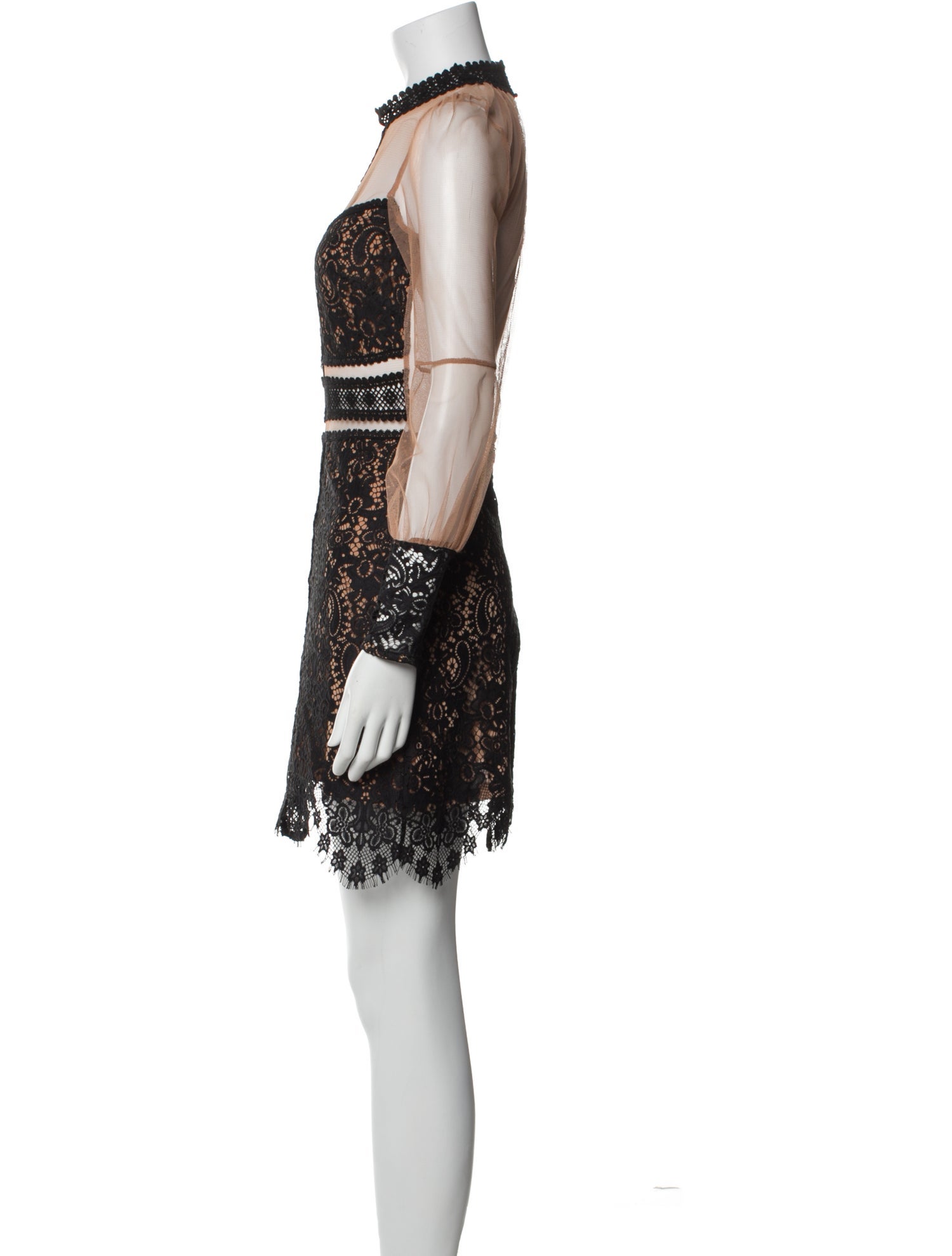 For Love & Lemons Lace Pattern Mini Dress