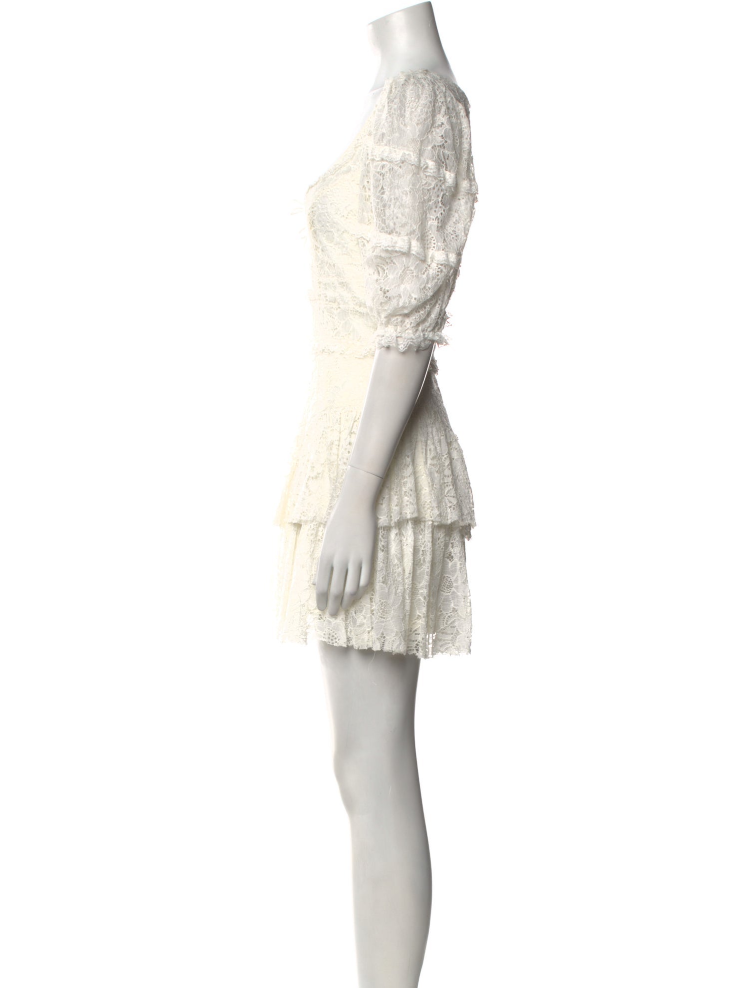 For Love & Lemons Lace Pattern Mini Dress