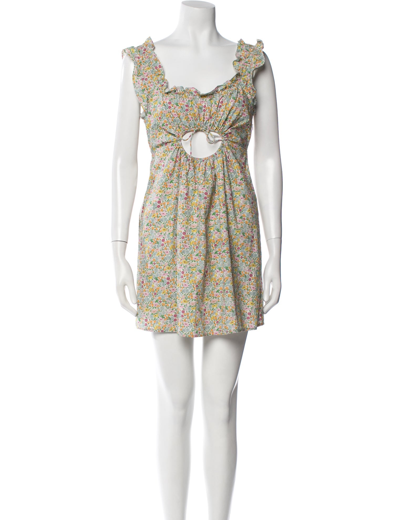 For Love & Lemons Floral Print Mini Dress