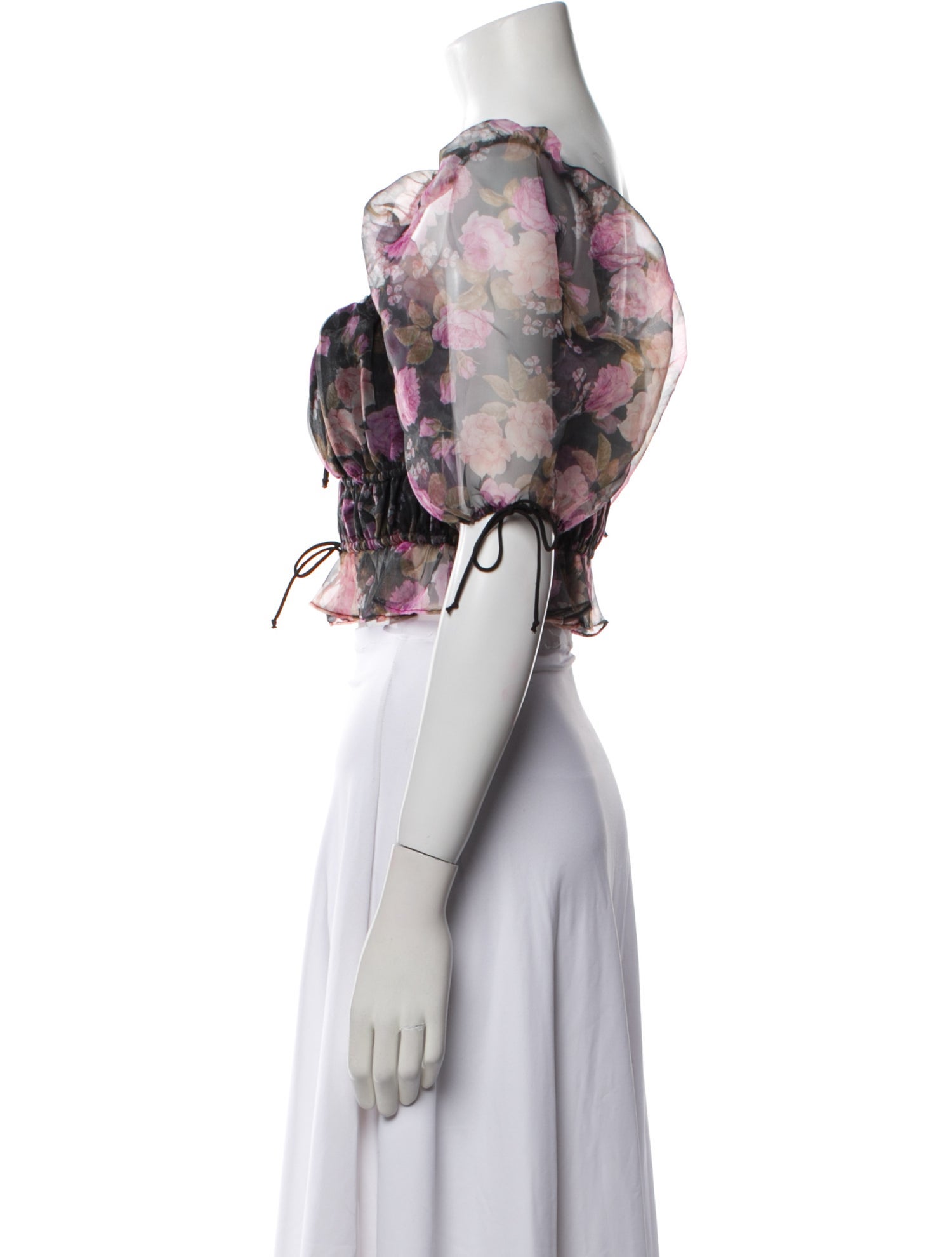 For Love & Lemons Floral Print Scoop Neck Crop Top w/ Tags