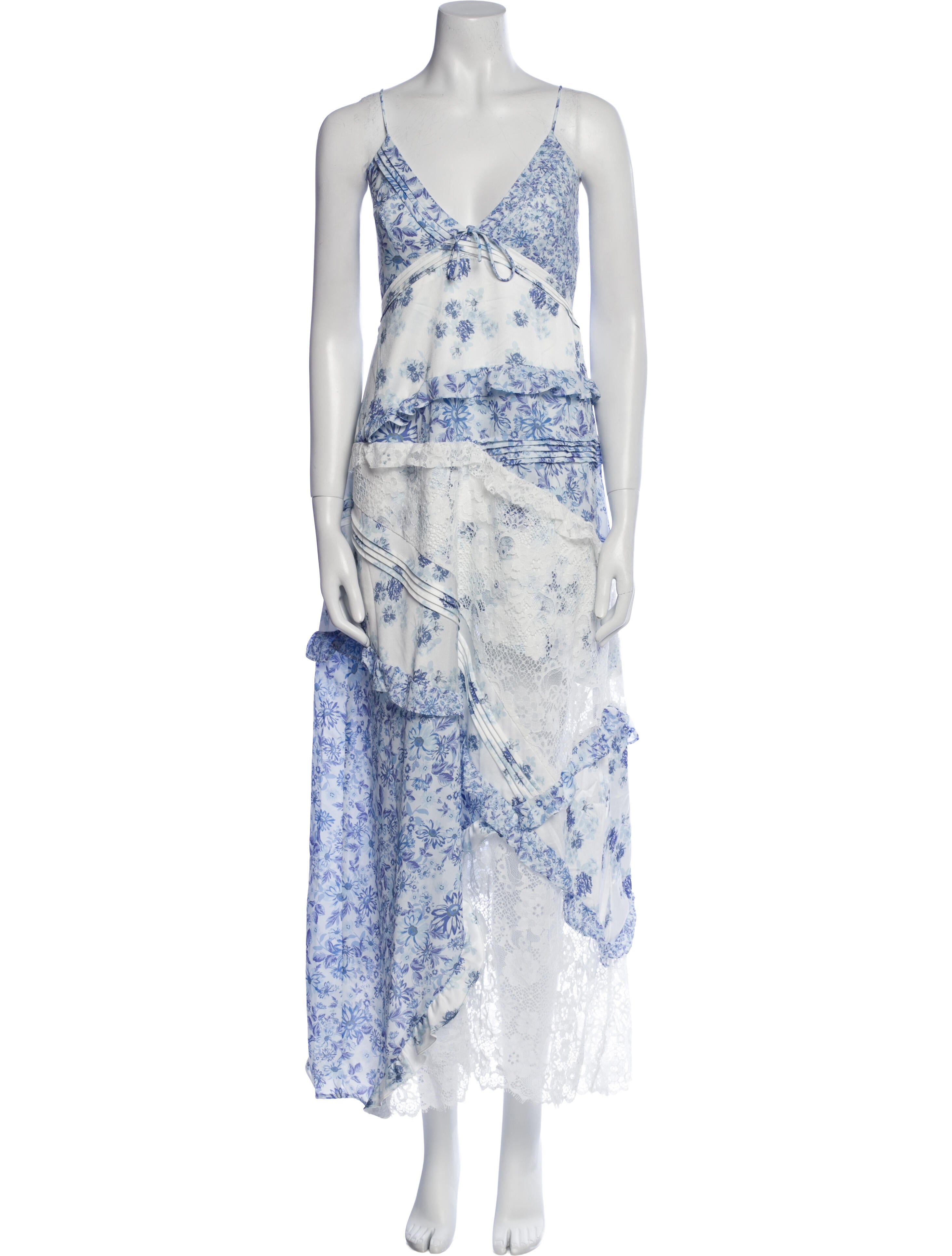 For Love & Lemons Printed Long Dress