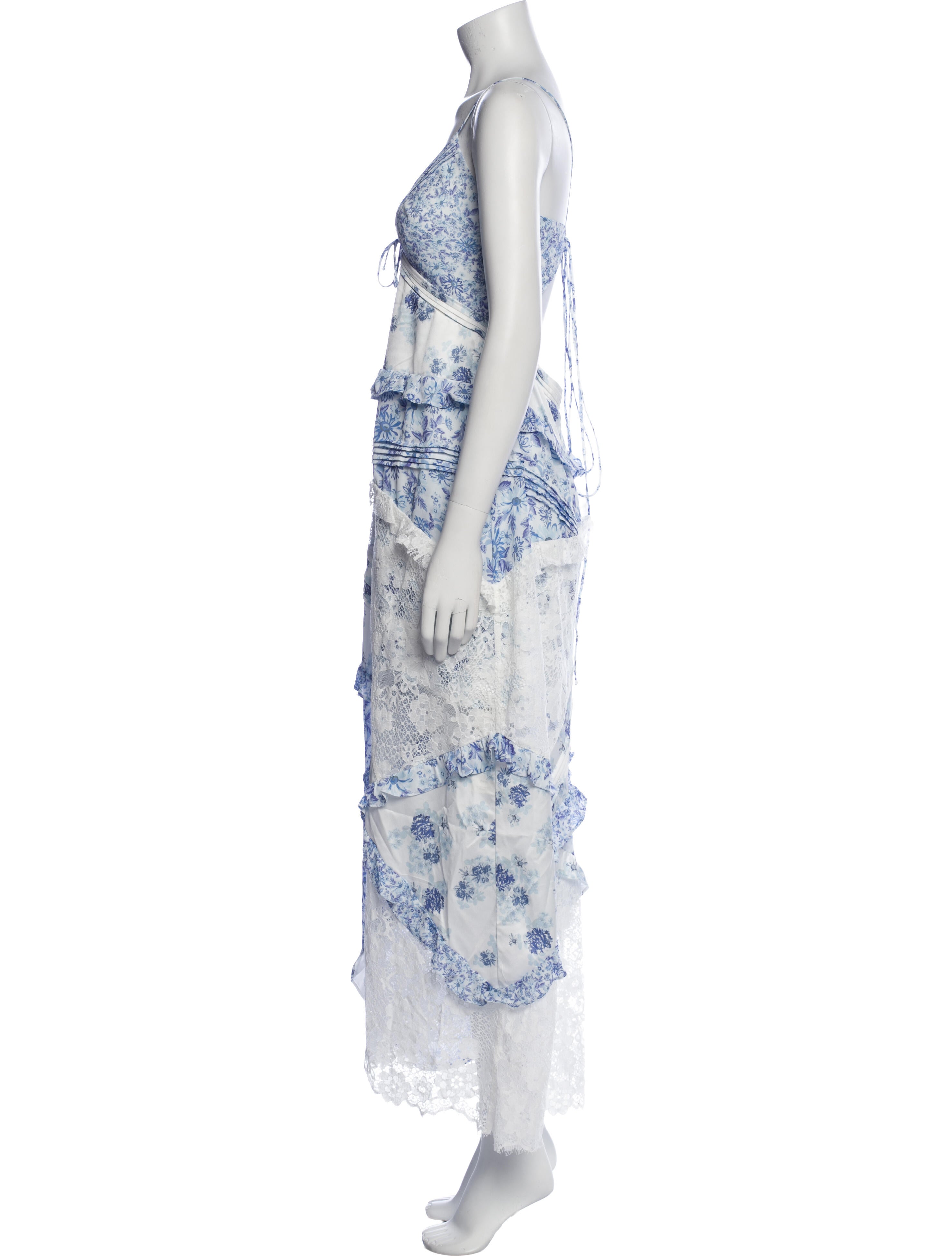 For Love & Lemons Printed Long Dress