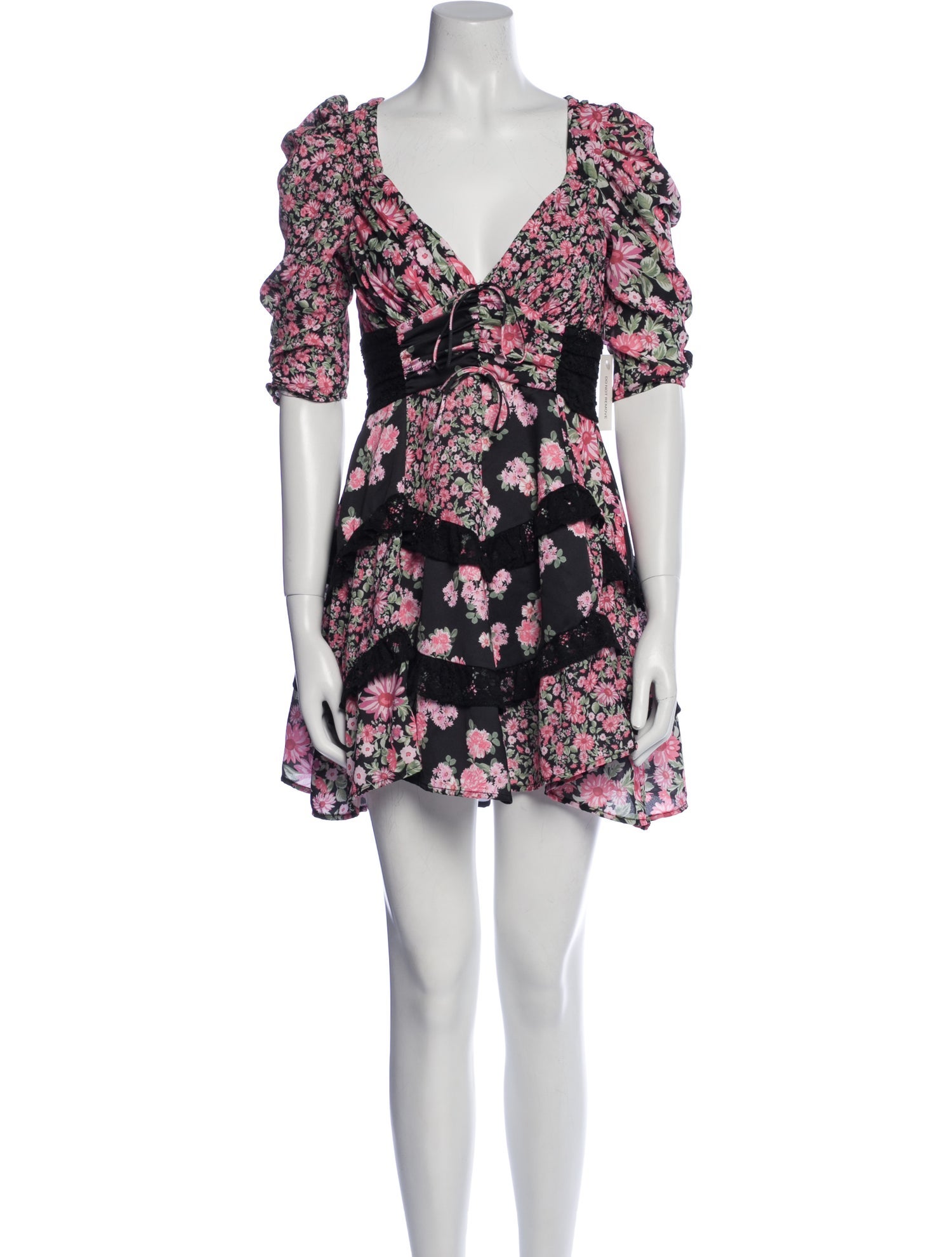 For Love & Lemons Floral Print Mini Dress w/ Tags