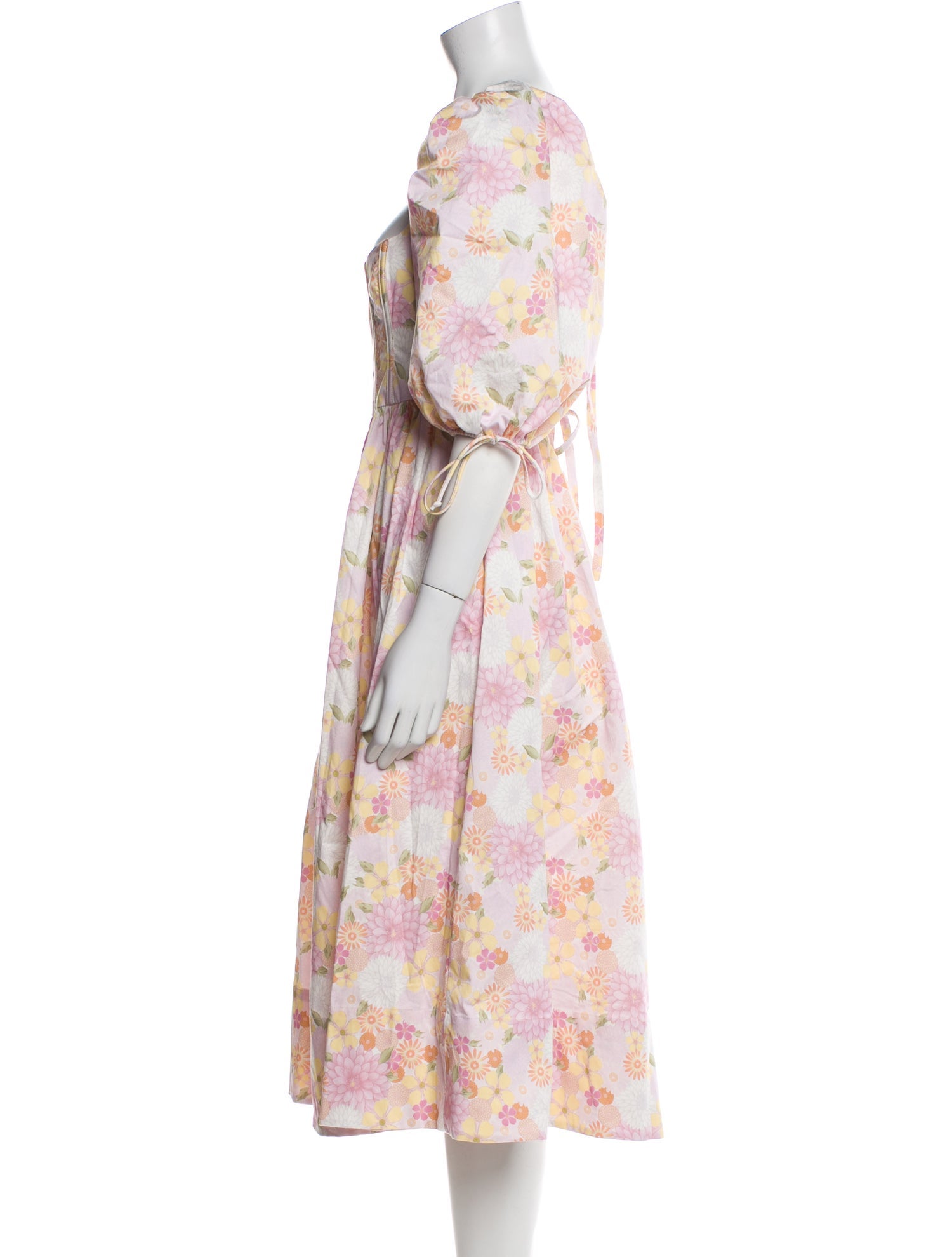 For Love & Lemons Floral Print Midi Length Dress w/ Tags