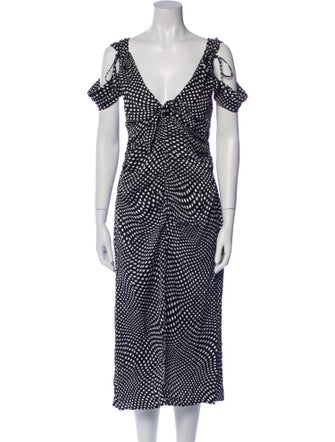 For Love & Lemons Polka Dot Print Long Dress