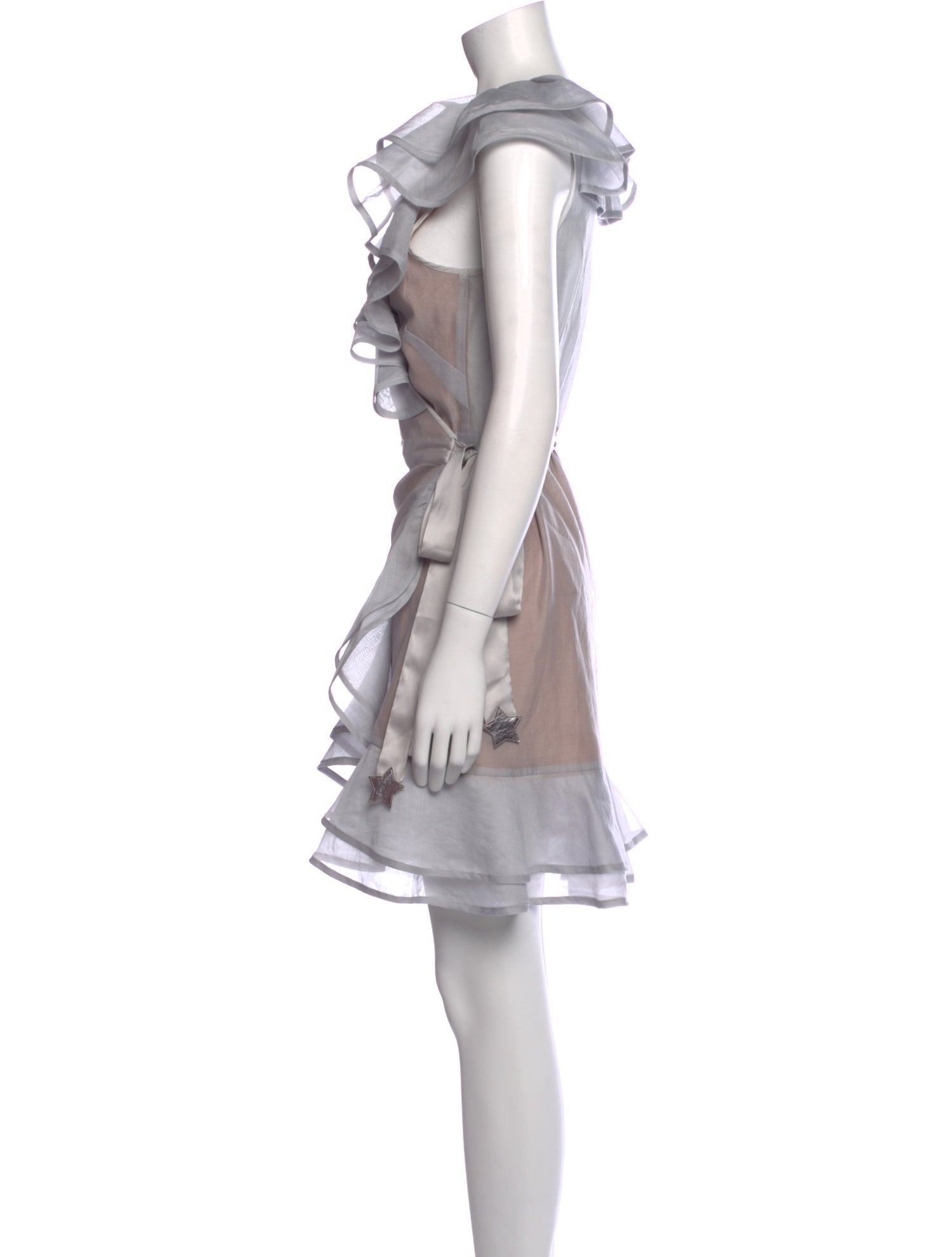 For Love & Lemons V-Neck Knee-Length Dress