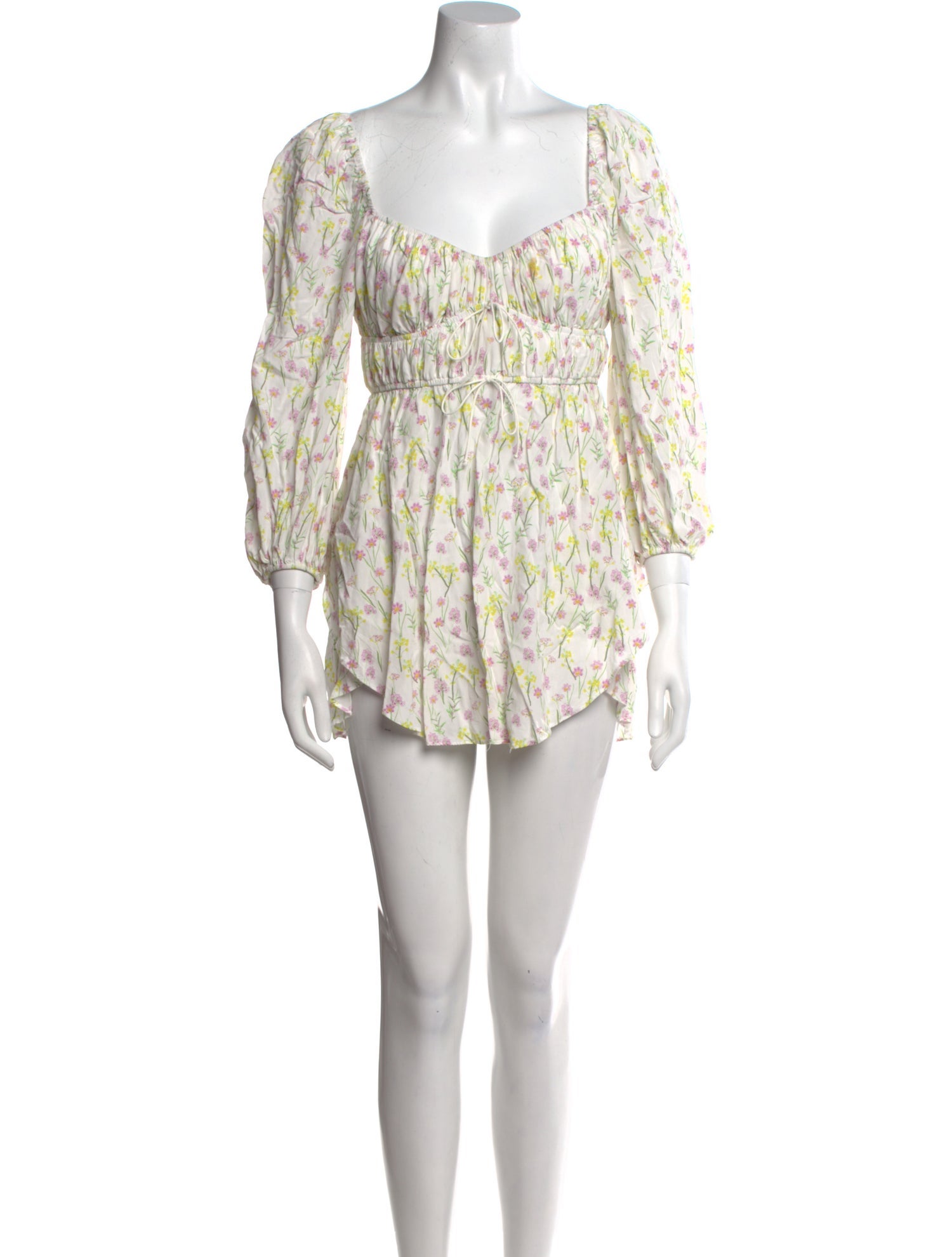 For Love & Lemons Floral Print Mini Dress