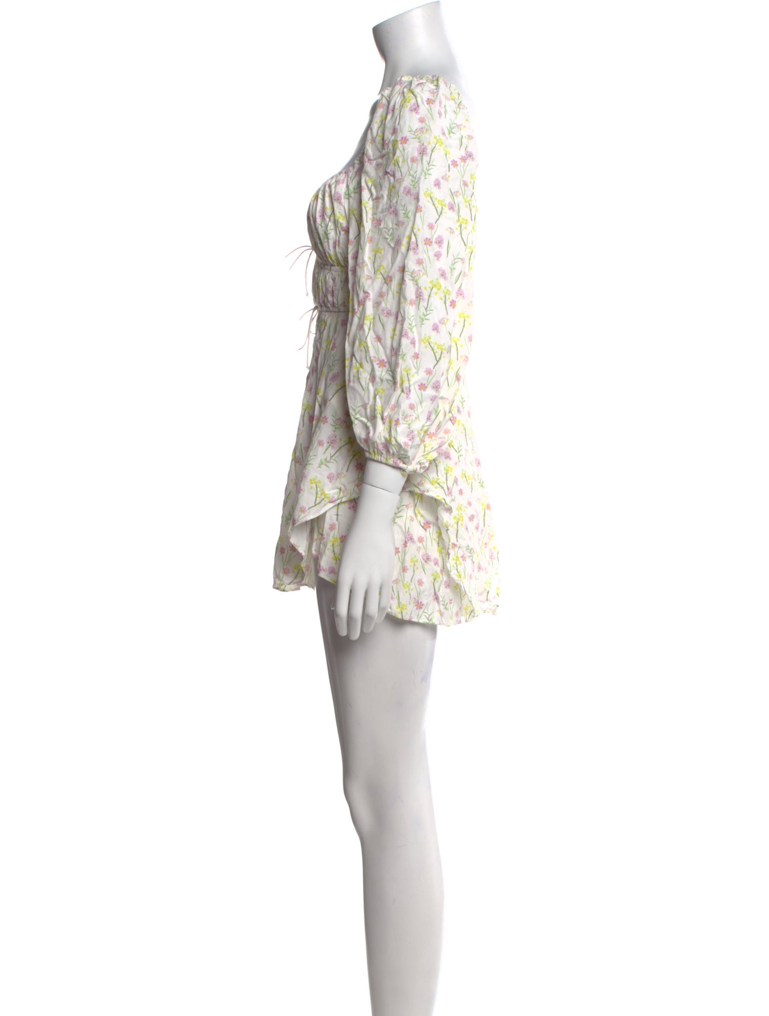 For Love & Lemons Floral Print Mini Dress