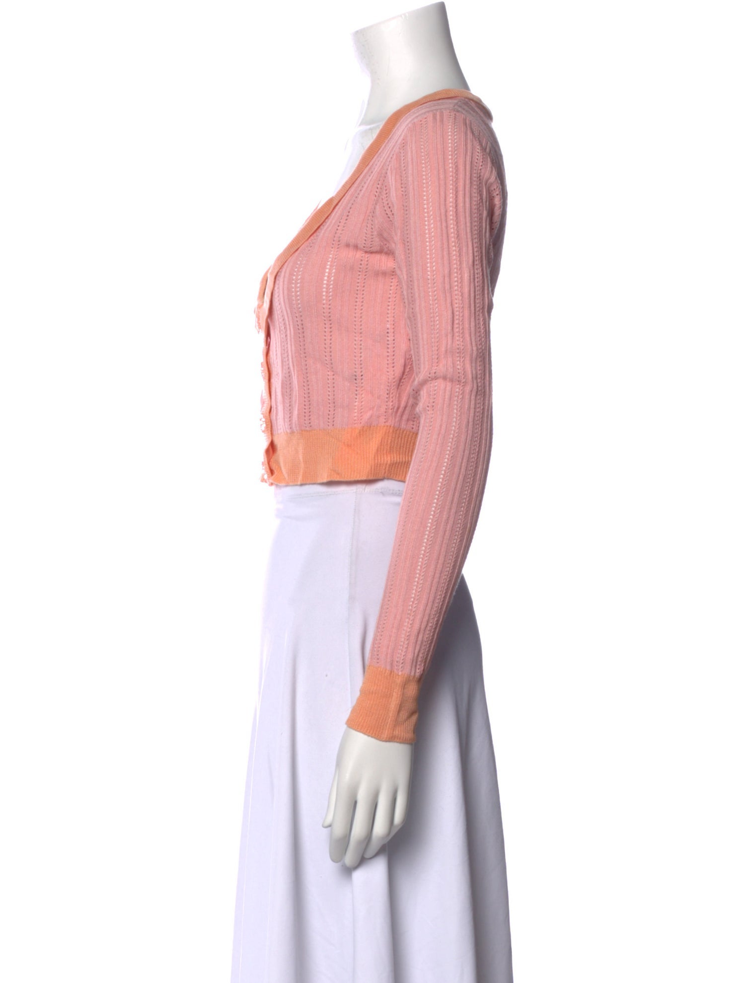 For Love & Lemons V-Neck Long Sleeve Crop Top