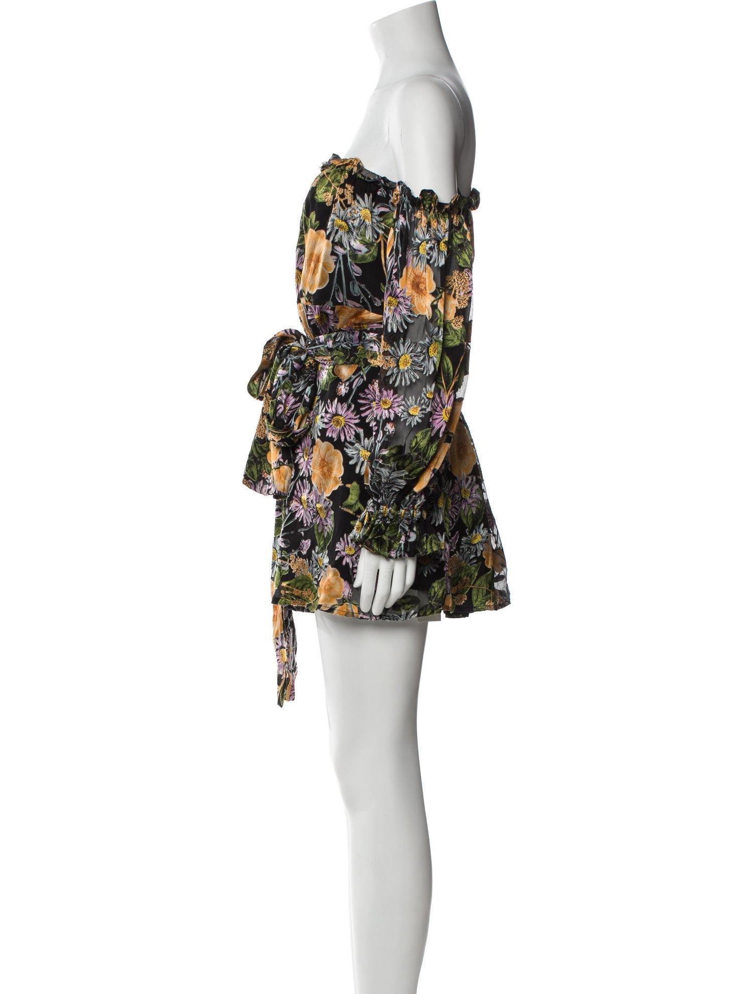 For Love & Lemons Floral Print Mini Dress