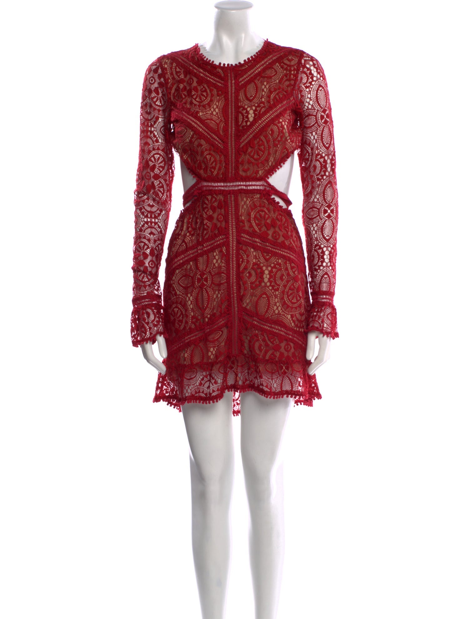 For Love & Lemons Lace Pattern Mini Dress