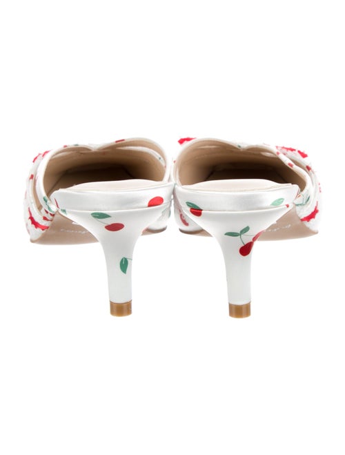 For Love & Lemons Satin Printed Mules