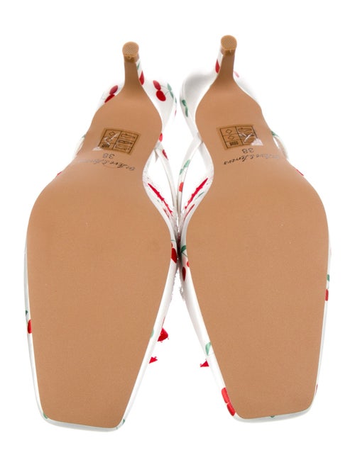 For Love & Lemons Satin Printed Mules