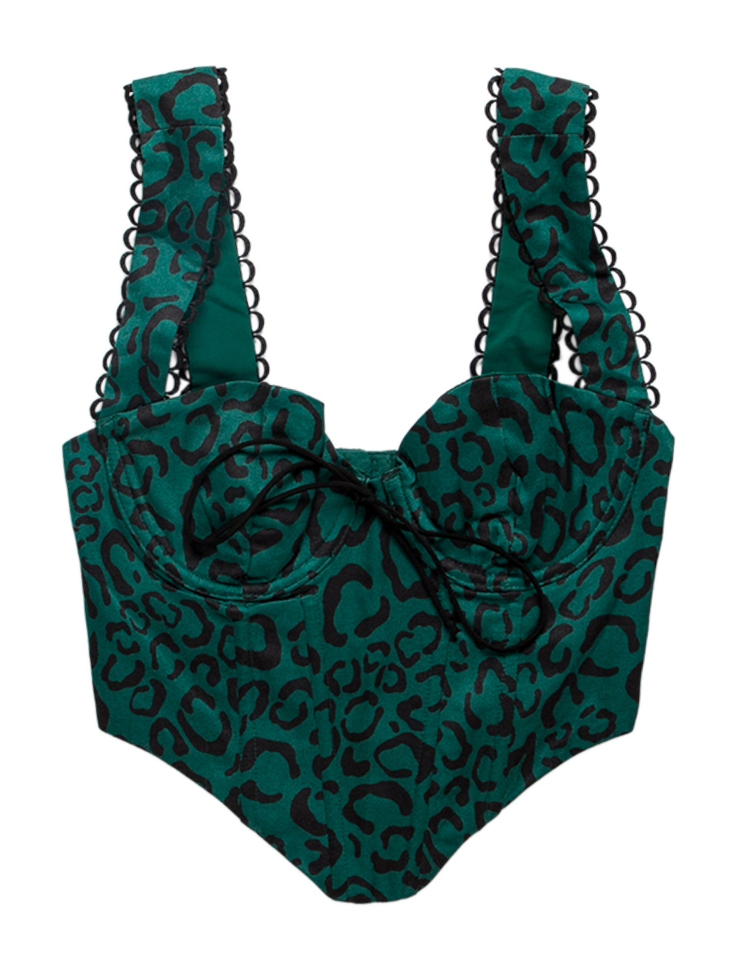 For Love & Lemons Printed Cowl Neck Crop Top