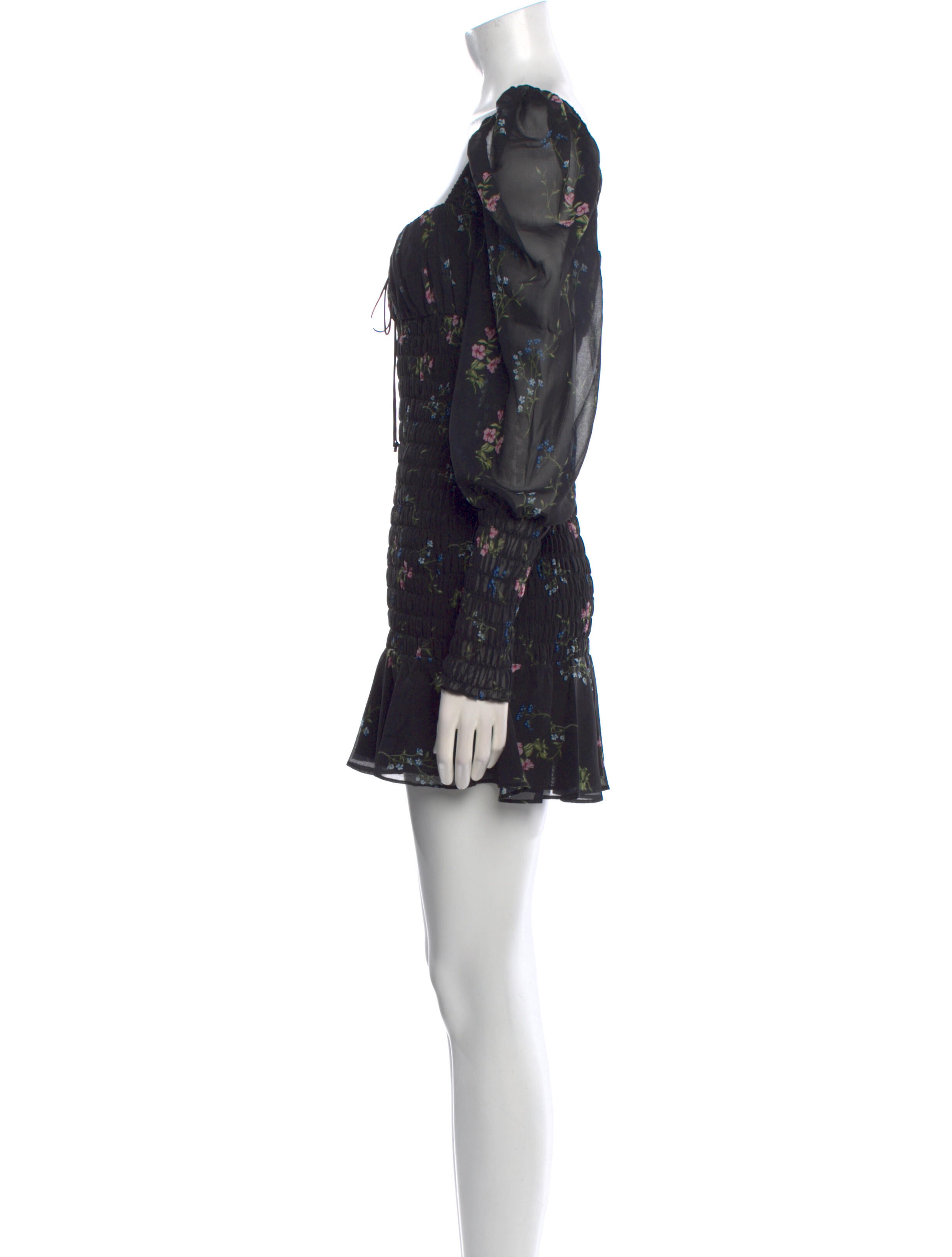 For Love & Lemons Floral Print Mini Dress