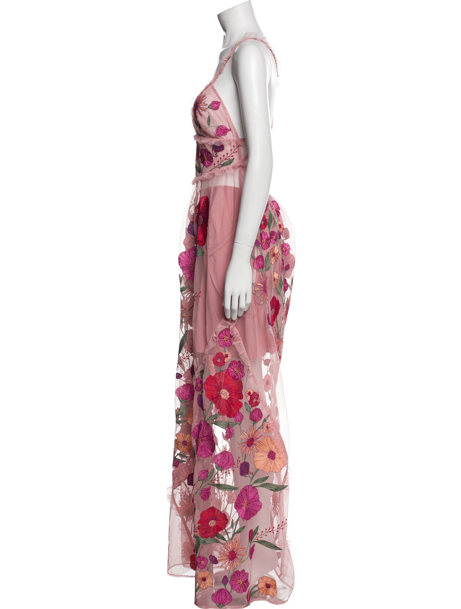 For Love & Lemons Floral Print Long Dress w/ Tags
