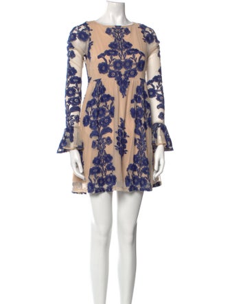 For Love & Lemons Floral Print Mini Dress