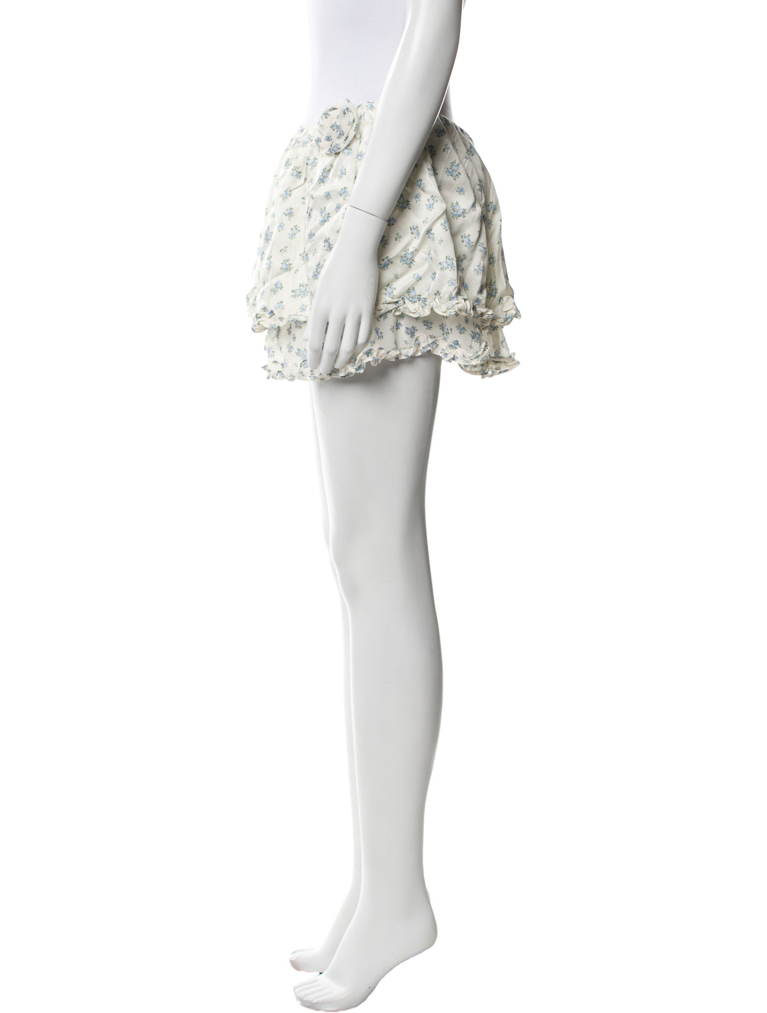 For Love & Lemons Floral Print Mini Skirt