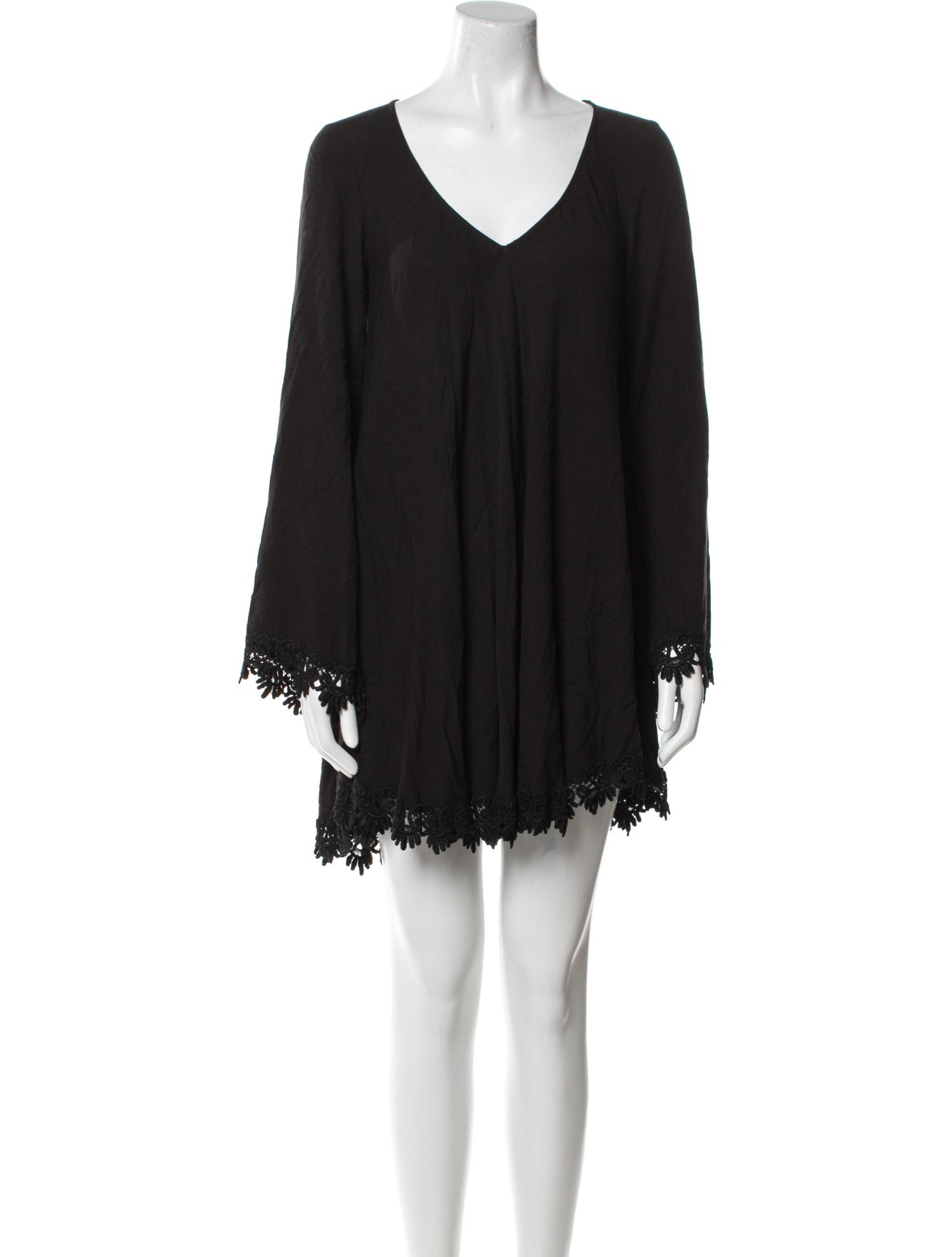 For Love & Lemons V-Neck Mini Dress