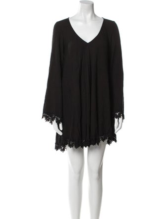 For Love & Lemons V-Neck Mini Dress