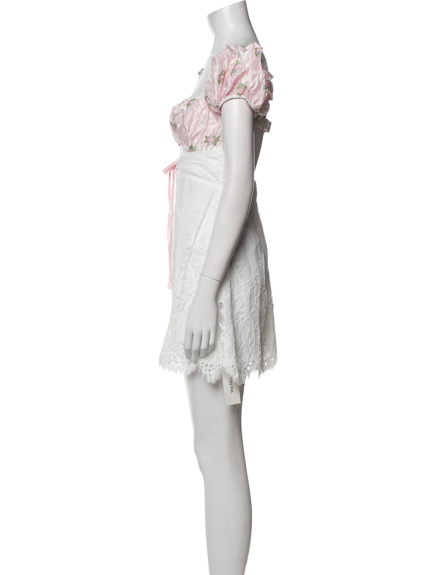 For Love & Lemons Lace Pattern Mini Dress