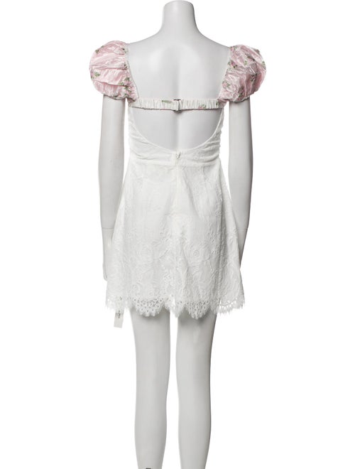 For Love & Lemons Lace Pattern Mini Dress