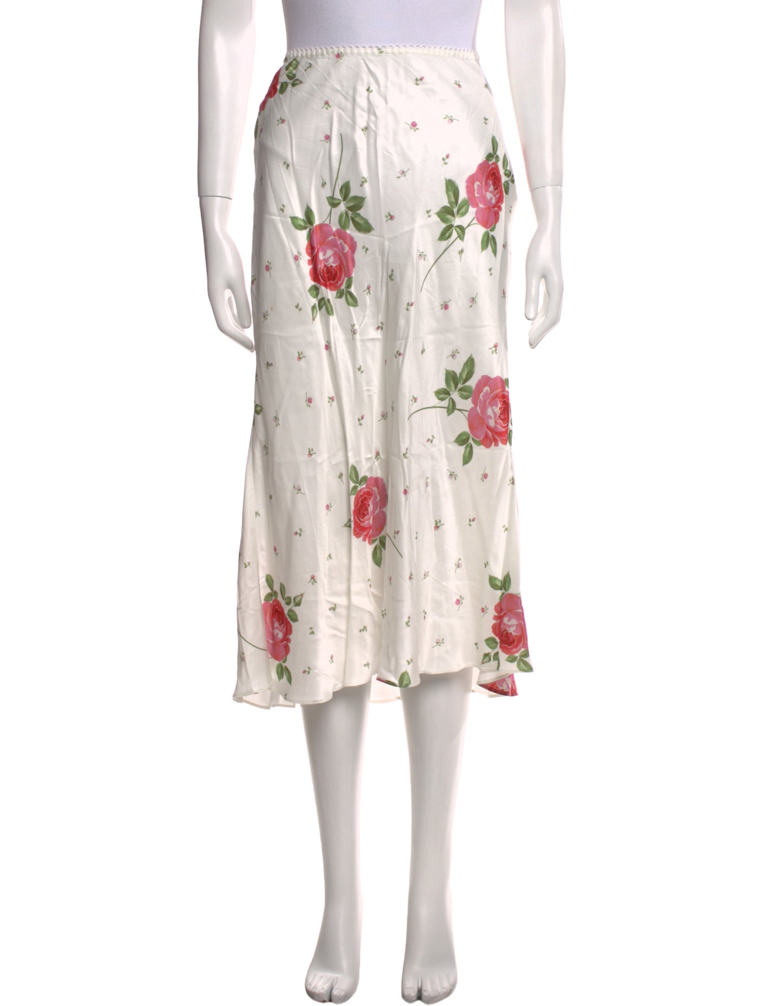 For Love & Lemons Floral Print Midi Length Skirt