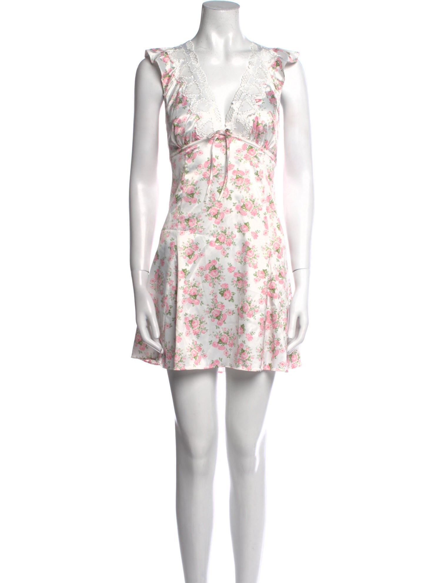 For Love & Lemons Floral Print Mini Dress