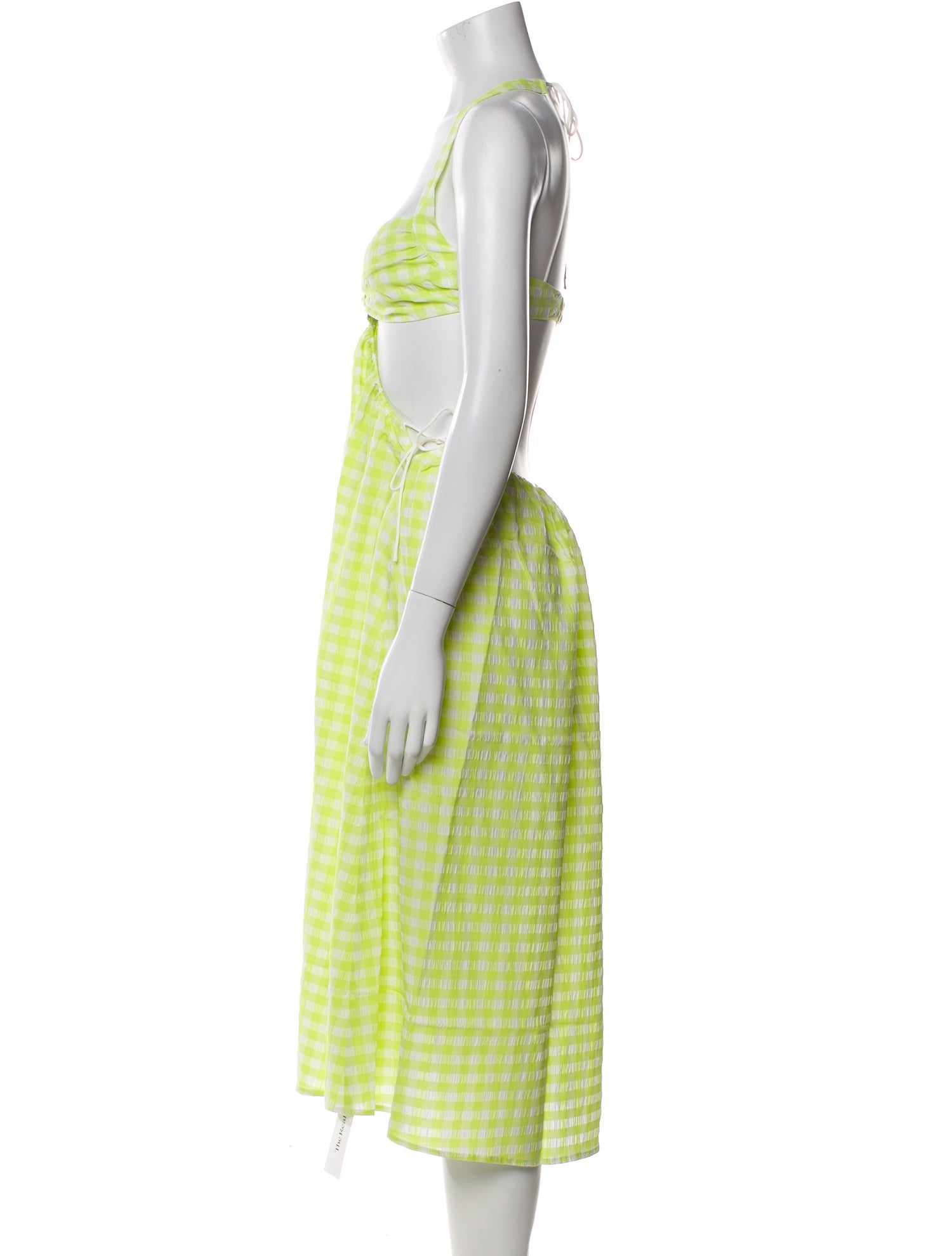 For Love & Lemons Plaid Print Midi Length Dress