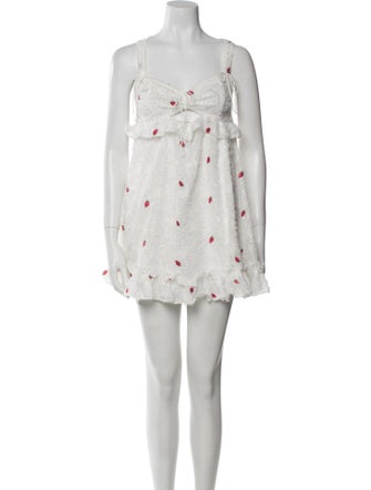 For Love & Lemons Floral Print Mini Dress