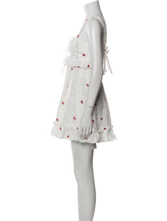 For Love & Lemons Floral Print Mini Dress