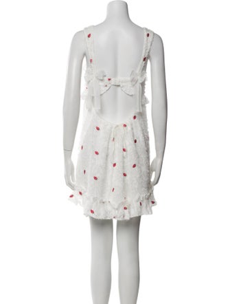 For Love & Lemons Floral Print Mini Dress