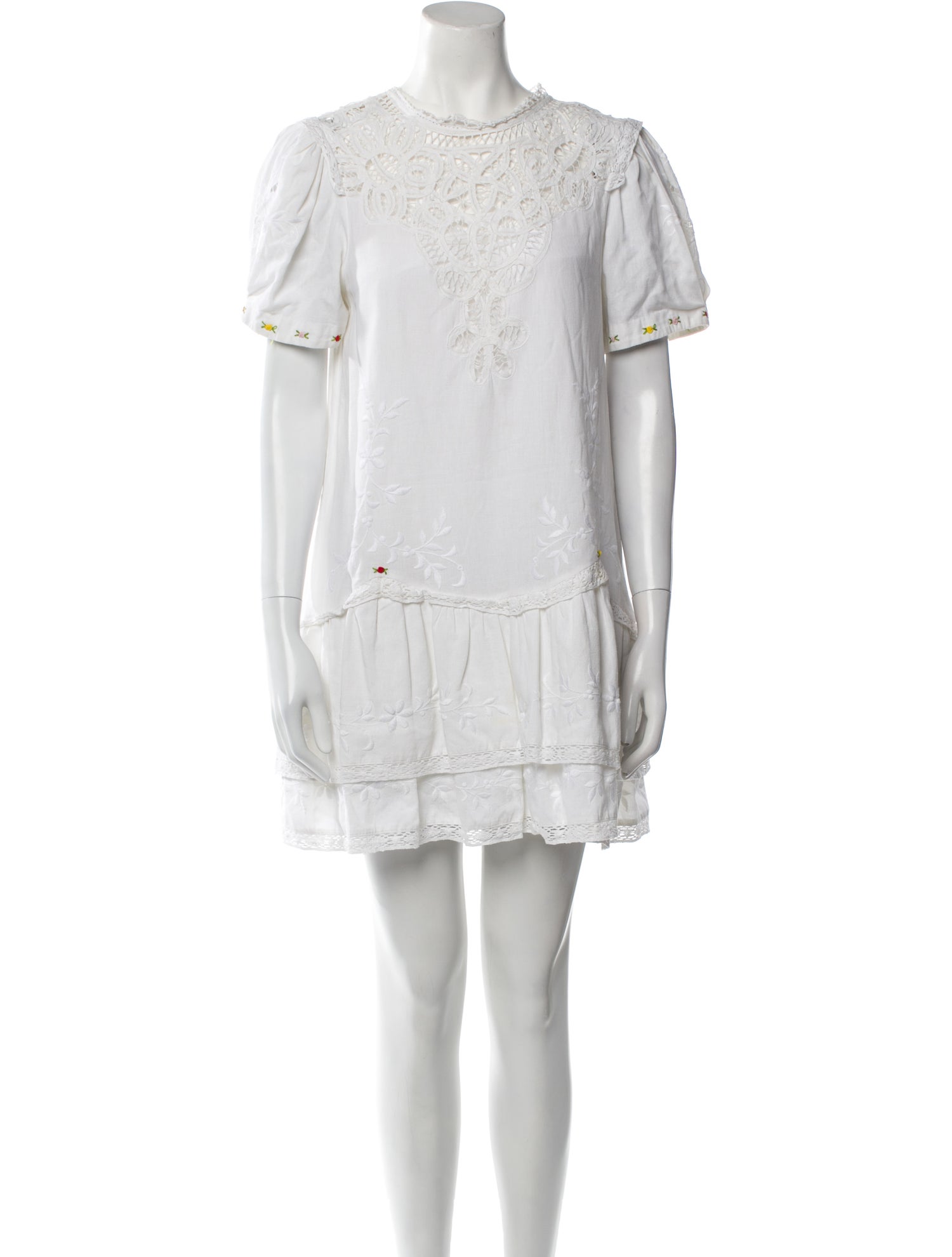 For Love & Lemons Crew Neck Mini Dress