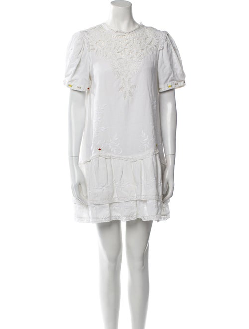 For Love & Lemons Crew Neck Mini Dress