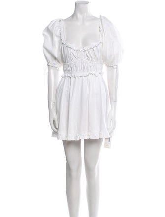 For Love & Lemons Square Neckline Mini Dress