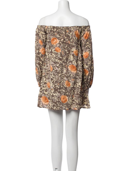 For Love & Lemons Floral Print Mini Dress