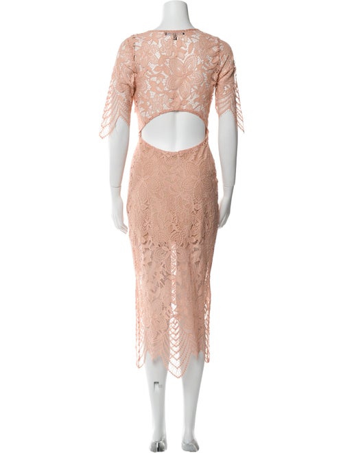 For Love & Lemons Lace Pattern Long Dress