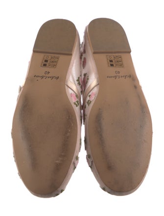 For Love & Lemons Mesh Floral Print Mary Jane Flats