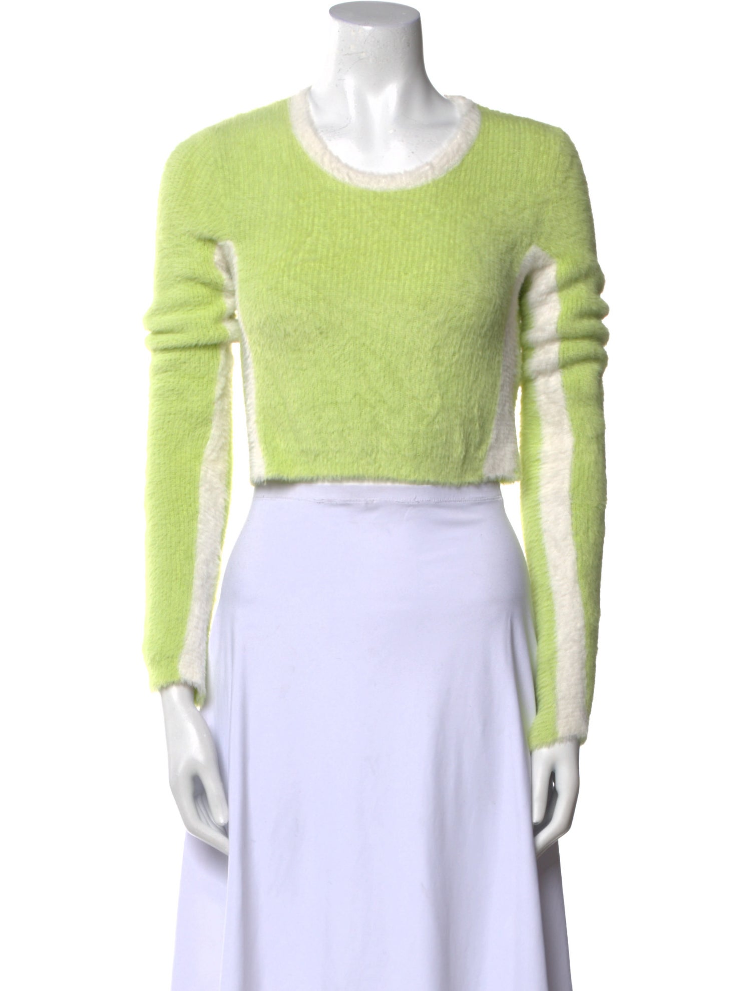 For Love & Lemons Scoop Neck Long Sleeve Crop Top