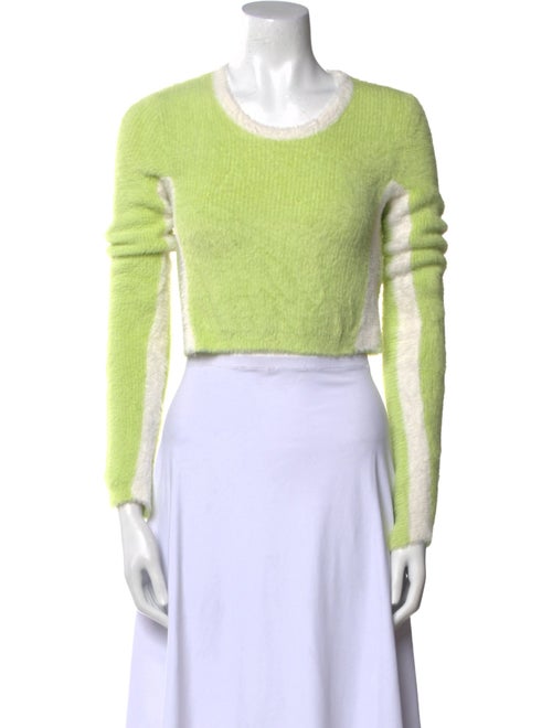 For Love & Lemons Scoop Neck Long Sleeve Crop Top