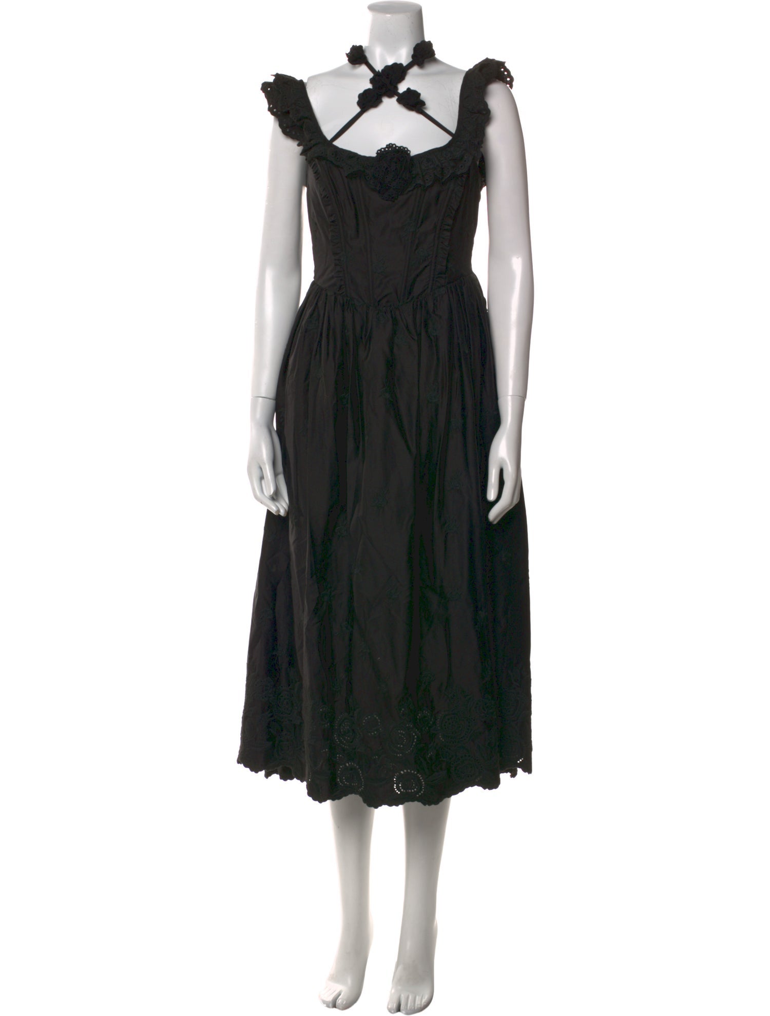 For Love & Lemons Mock Neck Midi Length Dress