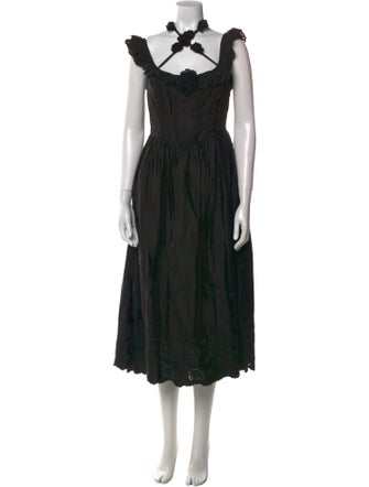 For Love & Lemons Mock Neck Midi Length Dress