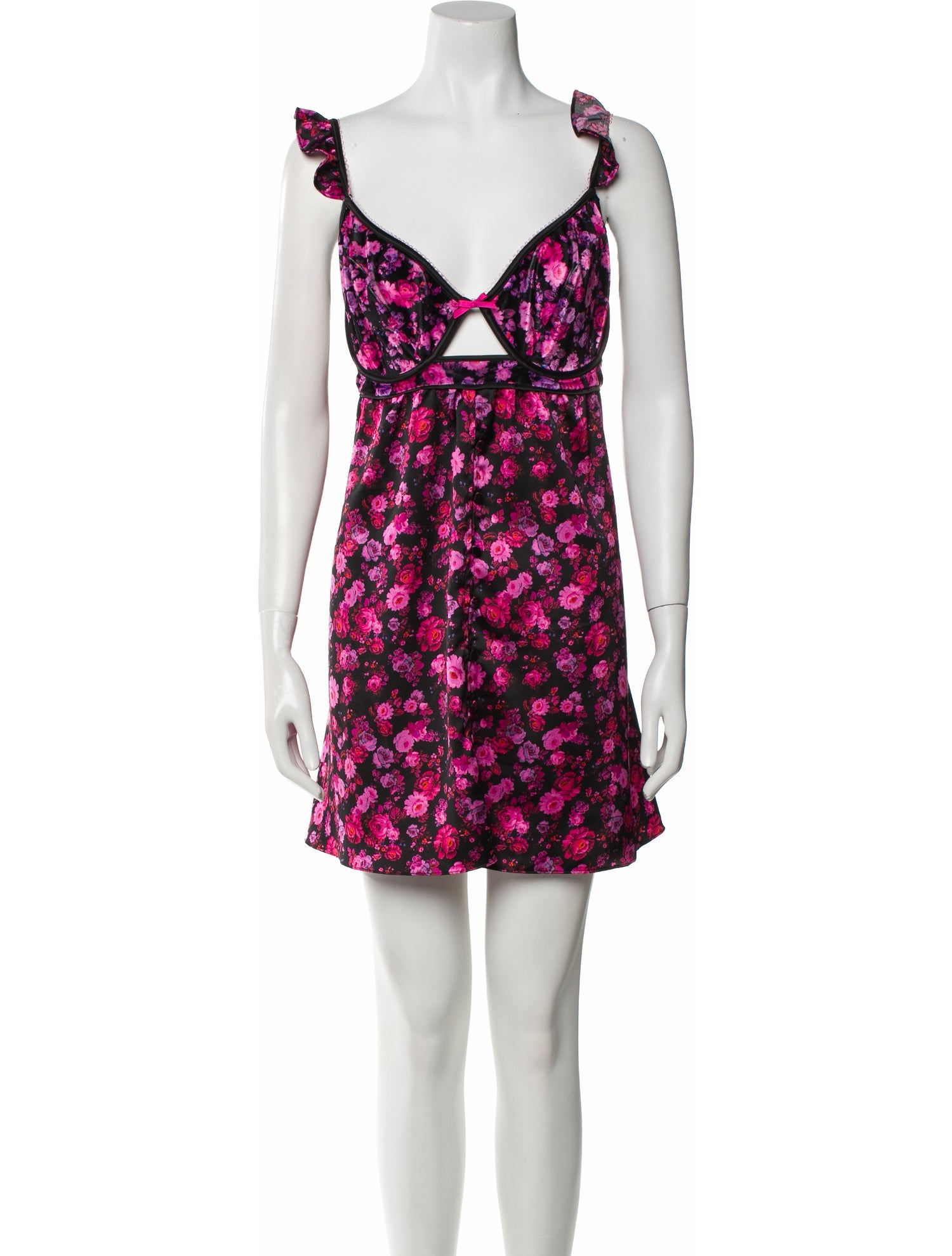 For Love & Lemons Floral Print Mini Dress