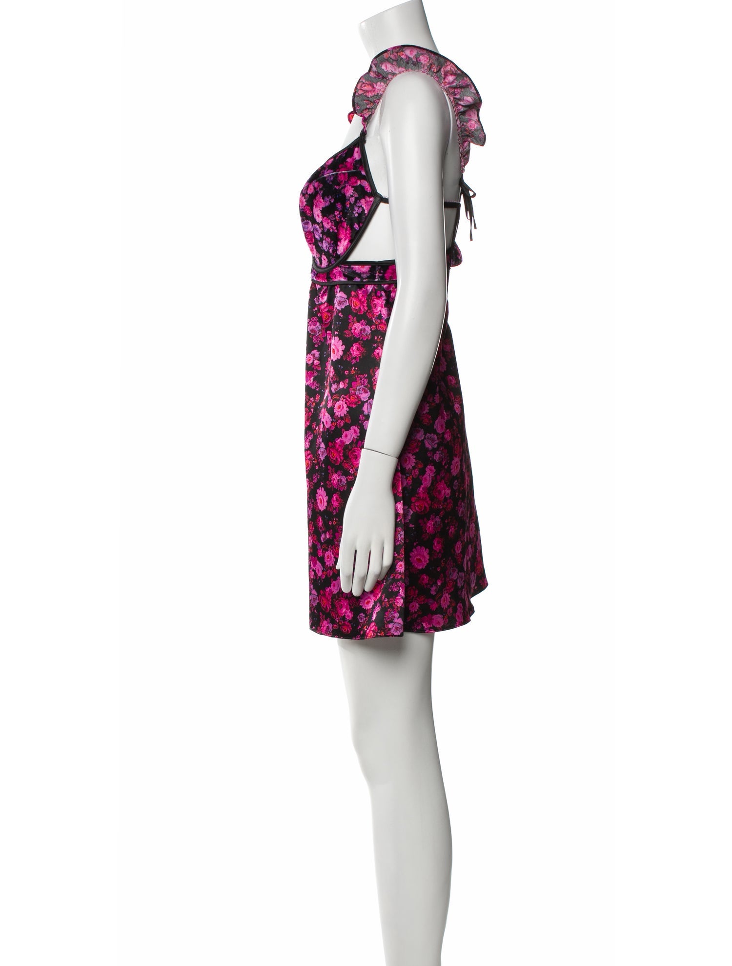 For Love & Lemons Floral Print Mini Dress