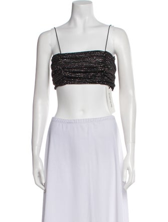 For Love & Lemons Square Neckline Sleeveless Crop Top