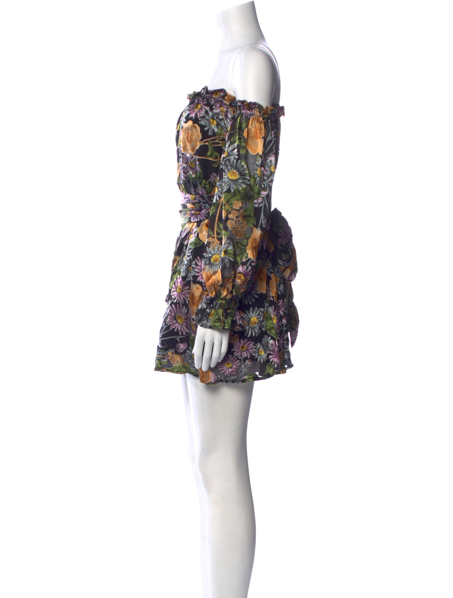 For Love & Lemons Floral Print Mini Dress