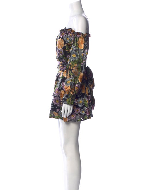 For Love & Lemons Floral Print Mini Dress