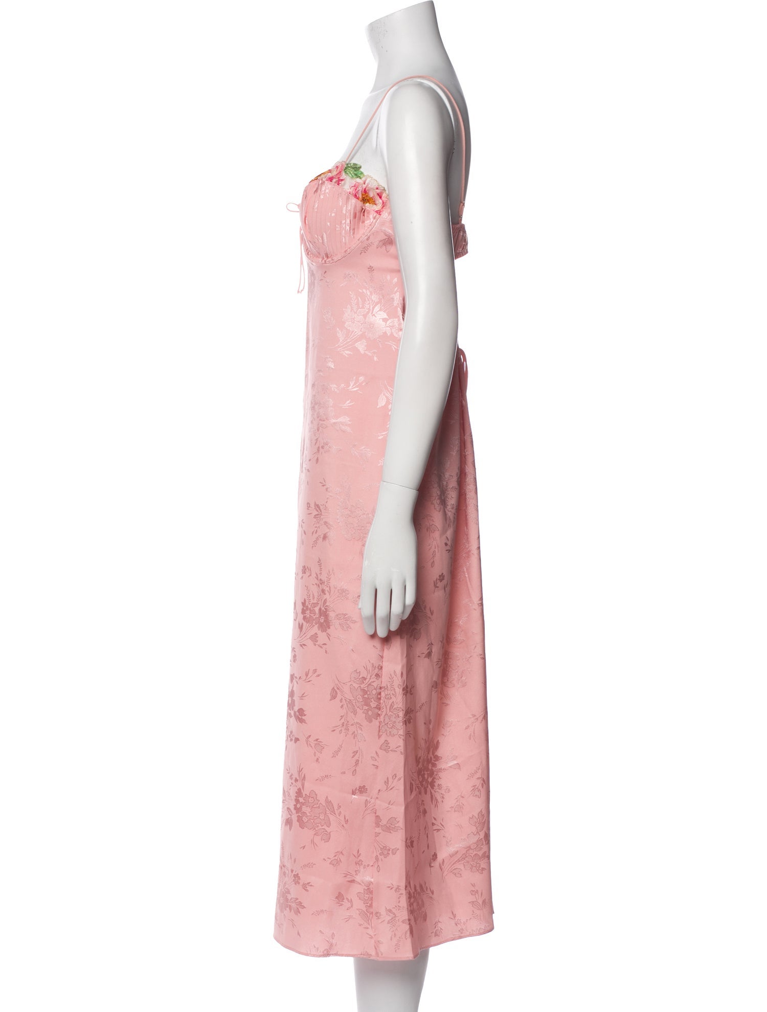 For Love & Lemons Strapless Midi Length Dress